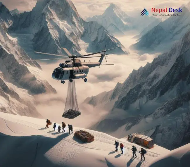 Helicopter Transportation Himalayas